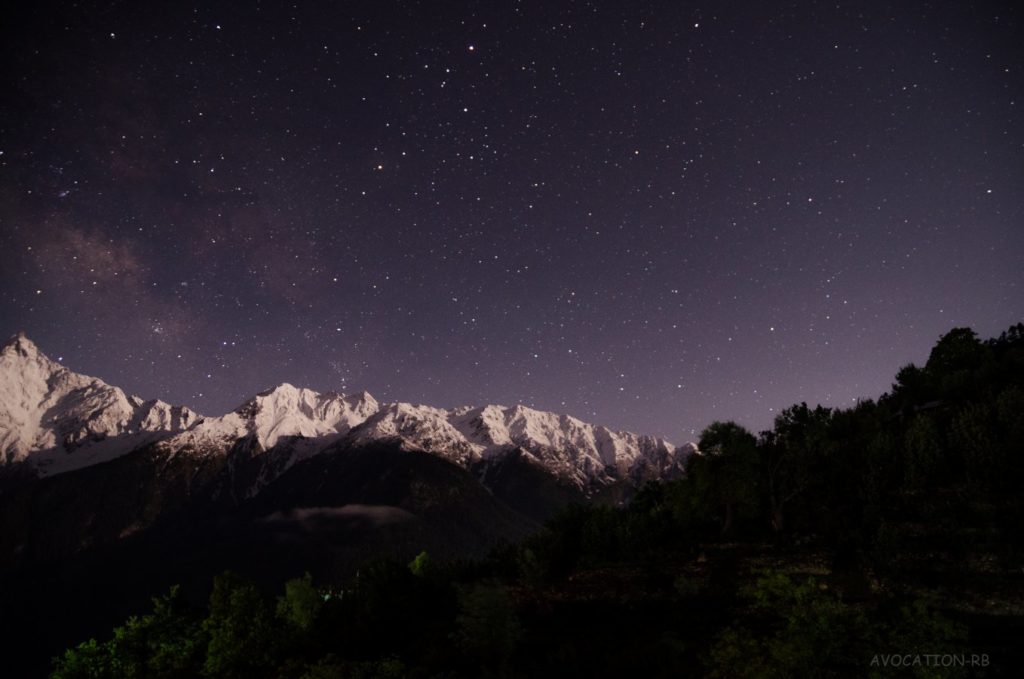 Night Landscape view of Kinner Kailash range , Kalpa [Lamkhaga pass expedition 2015]