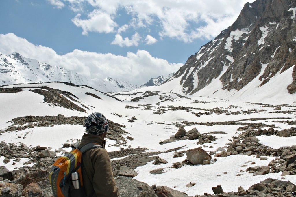 Upper base camp Landscape , Charang La. Kinner Kailash Parikrama trek