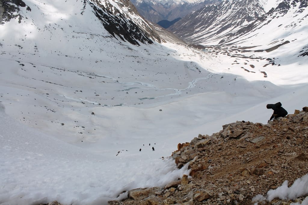 Climbing Charang La [ Kinner Kailash Parikrama trek]