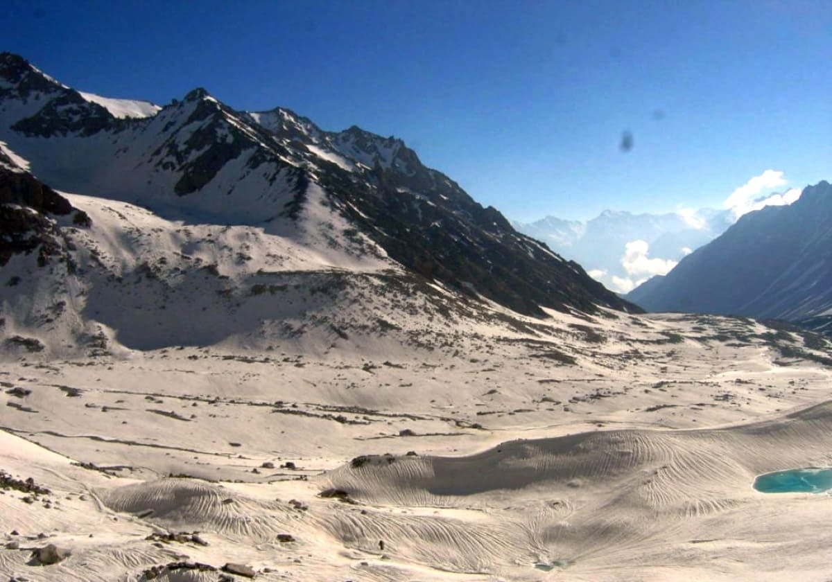 Charang-La pass snowfields