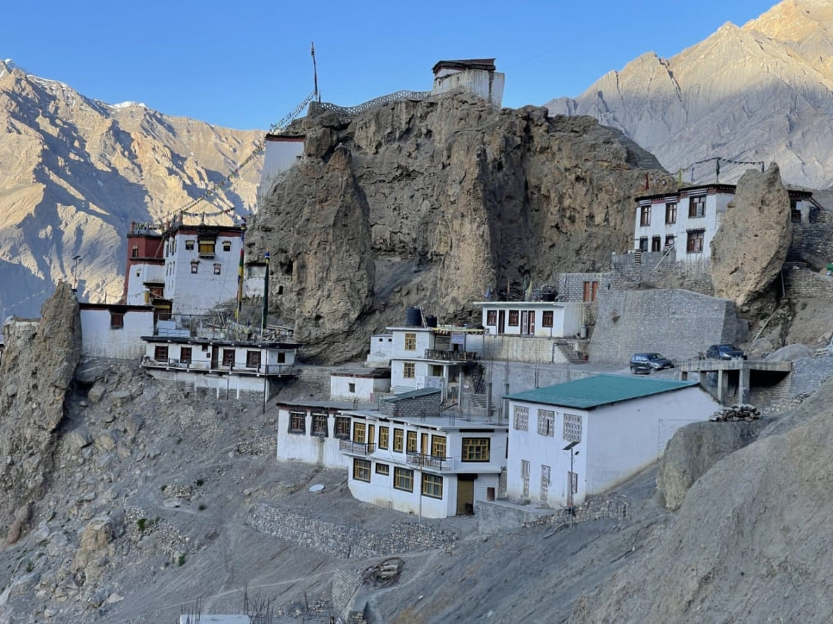 Houses of Dhankar village near monastery