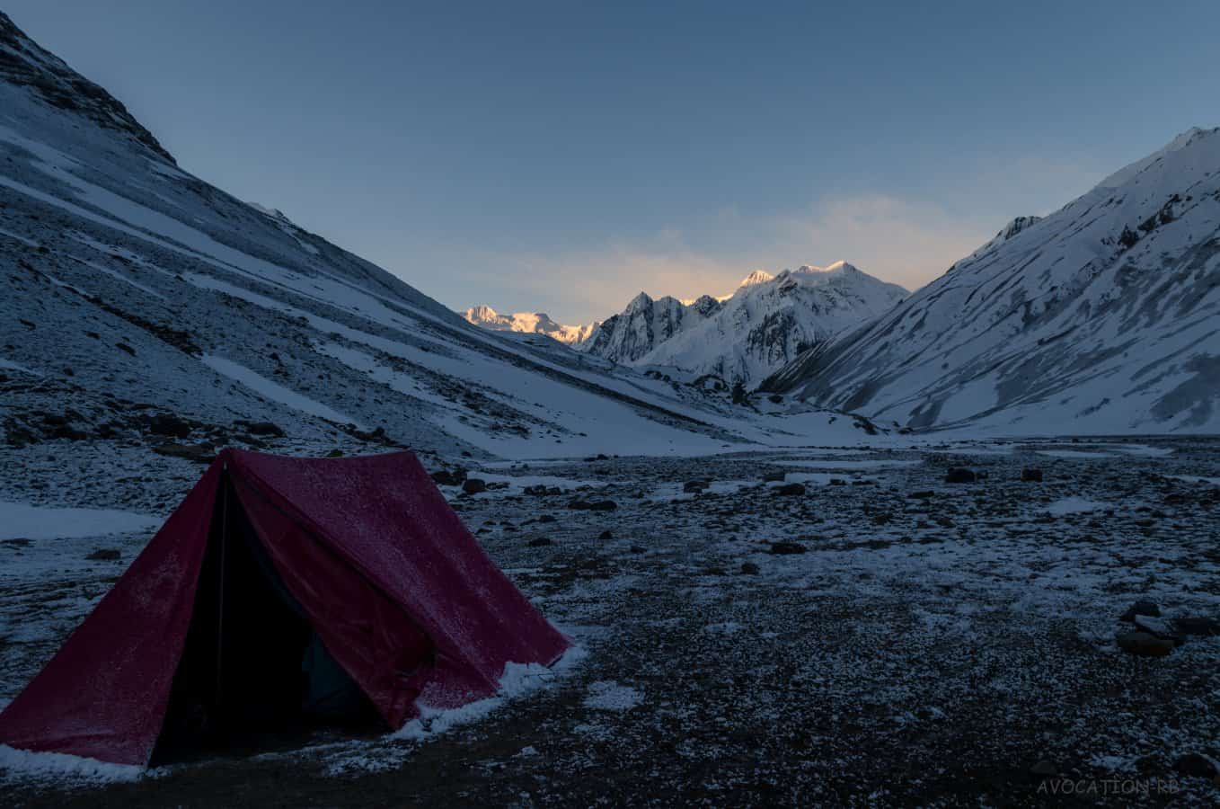 And us in the center of Nithal Thach Camp site [Lamkhaga pass trek expedition 2015]