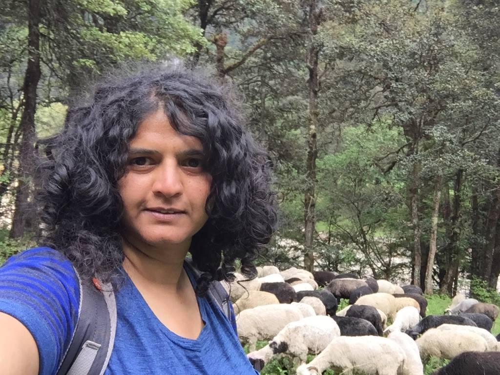 Me, myself and the wild and tame creatures in Bhilangana valley.[Three passes trek : Audens-Mayali-Patangini Dhar]