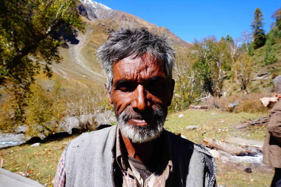 A nomadic man near Harsil village.