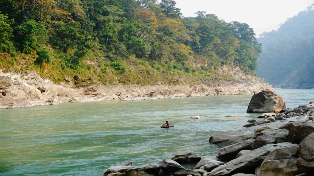 Rafting in turquoise waters of Mahakali River