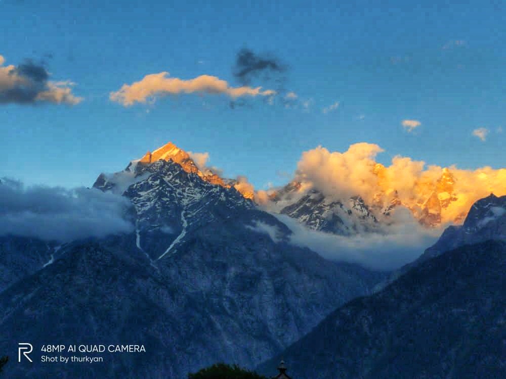 Sunset over Kinner Kailash peak