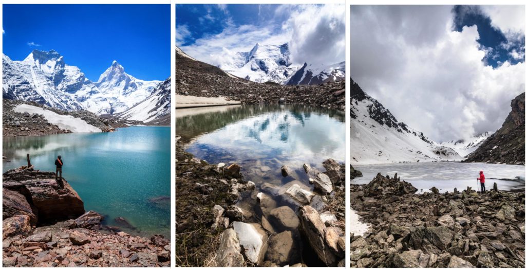 Varied landscapes of three passes trek [Patangani - Auden's col - Mayali pass ]