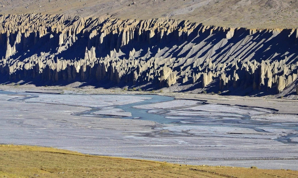 Erosional Landforms Formed By Spiti River