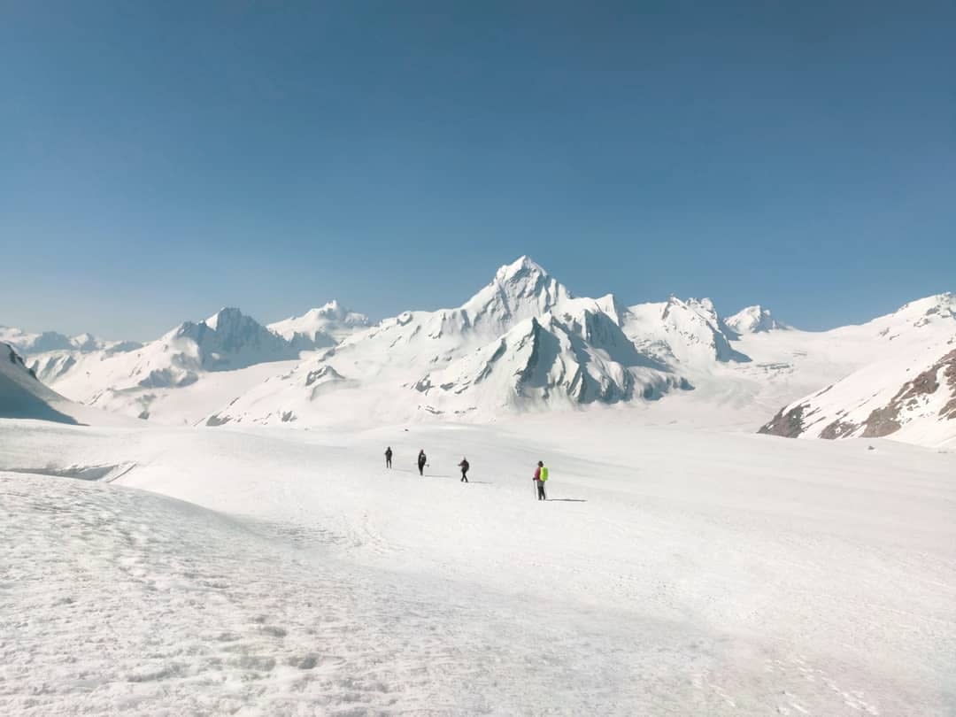 panoramic view of Khatling glacier 