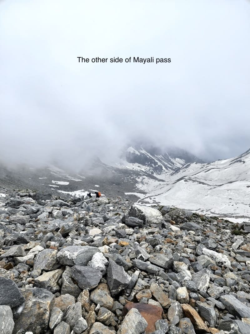 The other side of Mayali pass